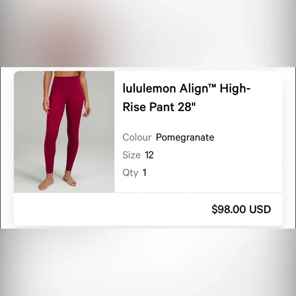 Lululemon align high rise pant - Picture 3 of 3